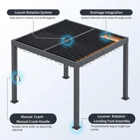 Louvered Pergola Designed for Year-Round Comfort, Adjustable Aluminum Roof, Integrated Drainage, Wind-Rated Frame — How It Works